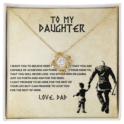 To My Daughter Love Dad Necklace (t25-dd-003)