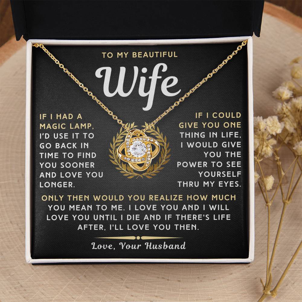 To My Beautiful Wife Necklace - If I had a magic lamp (189.lk.030-4)