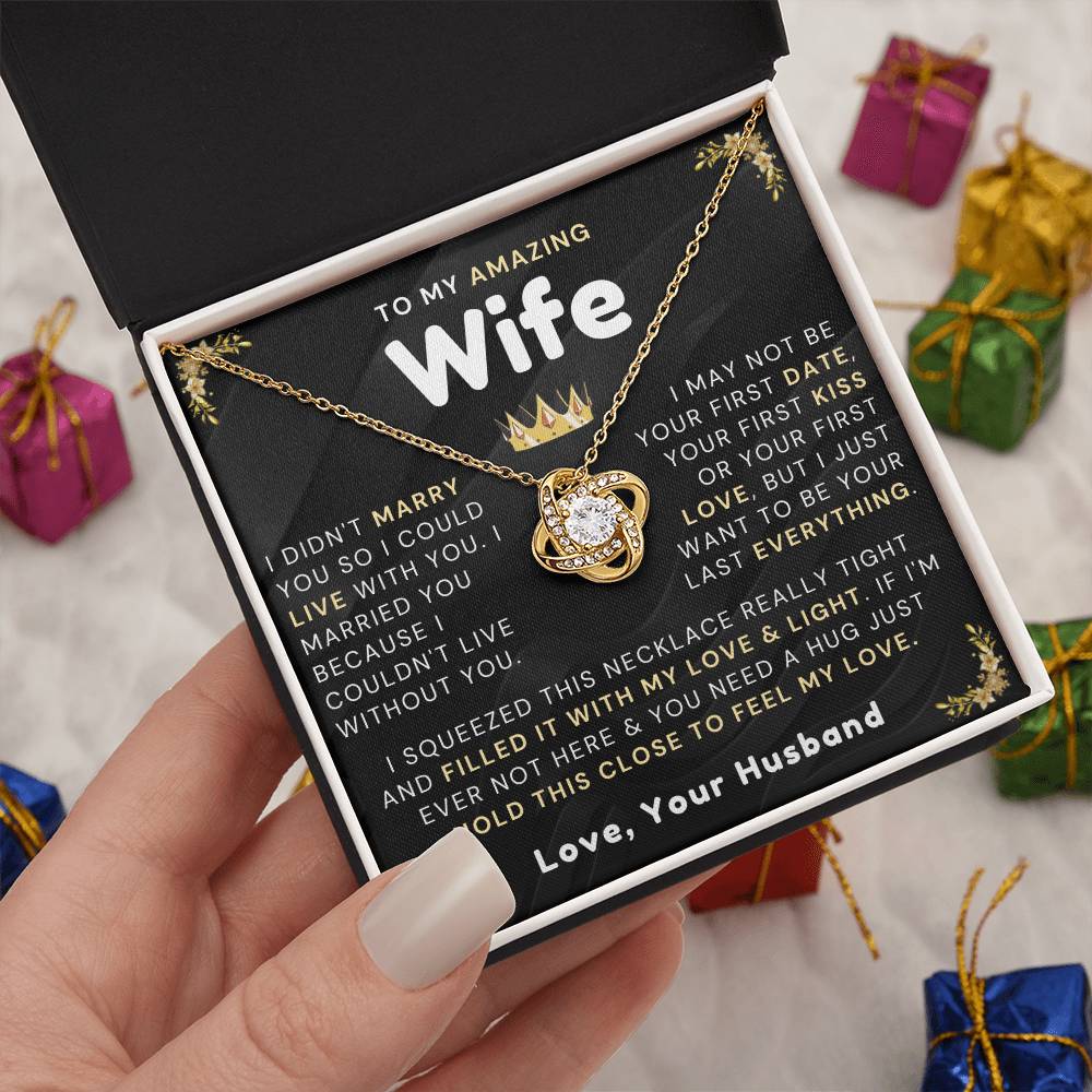 My Amazing Wife Necklace - I Couldn't Live Without You (189.al.006_3)