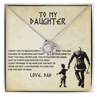 To My Daughter Love Dad Necklace (t25-dd-003)