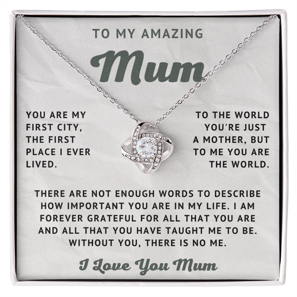 My Amazing Mum Necklace - You Are My First City (m.005.lk)