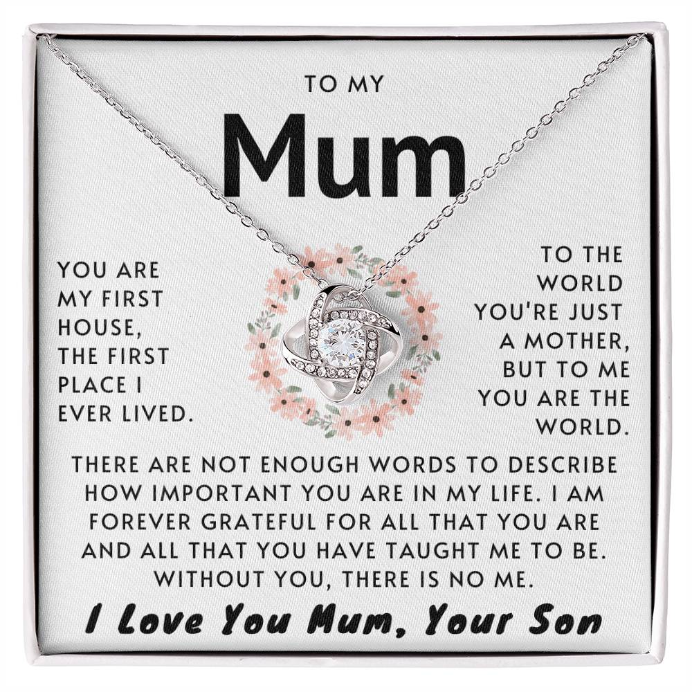 To My Mom You Are My First House Necklace (mu.4.lk)