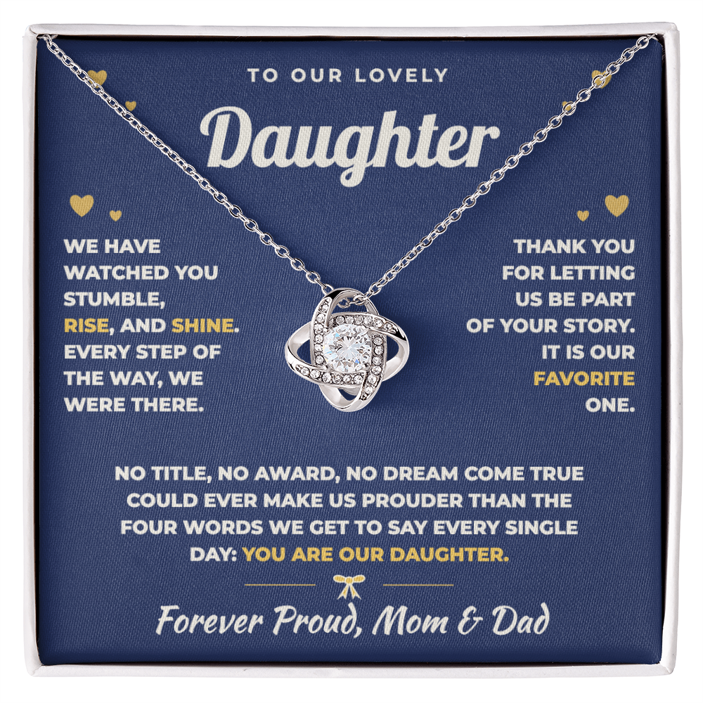 To Our Daughter Necklace From Mom & Dad – Forever Proud of You (md.proud.2.lk)