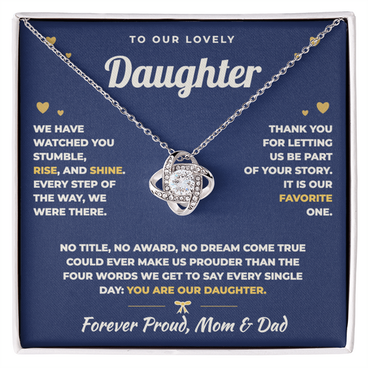 To Our Daughter Necklace From Mom & Dad – Forever Proud of You