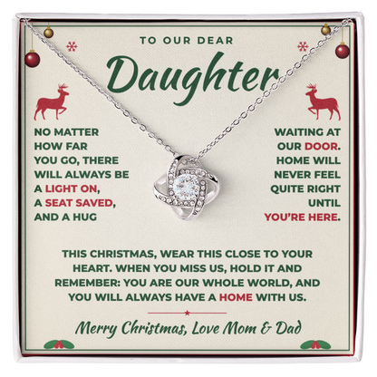 To Our Daughter Christmas Necklace From Mom & Dad – Always a Home With Us (md.home.1.lk)
