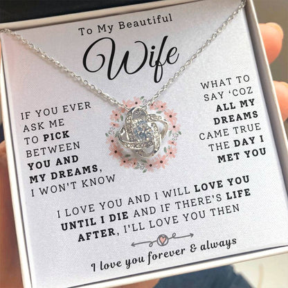 To My Beautiful Wife Necklace - Dreams Came True  (189.lk.029-1)