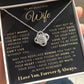 My Beautiful Wife Necklace - I Couldn't Live Without You (189.lk.006b.5.1.2.2)