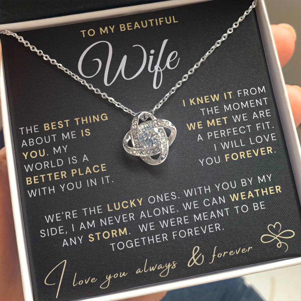 Beautiful Wife Necklace - Best thing about me is you (189.lk.037)