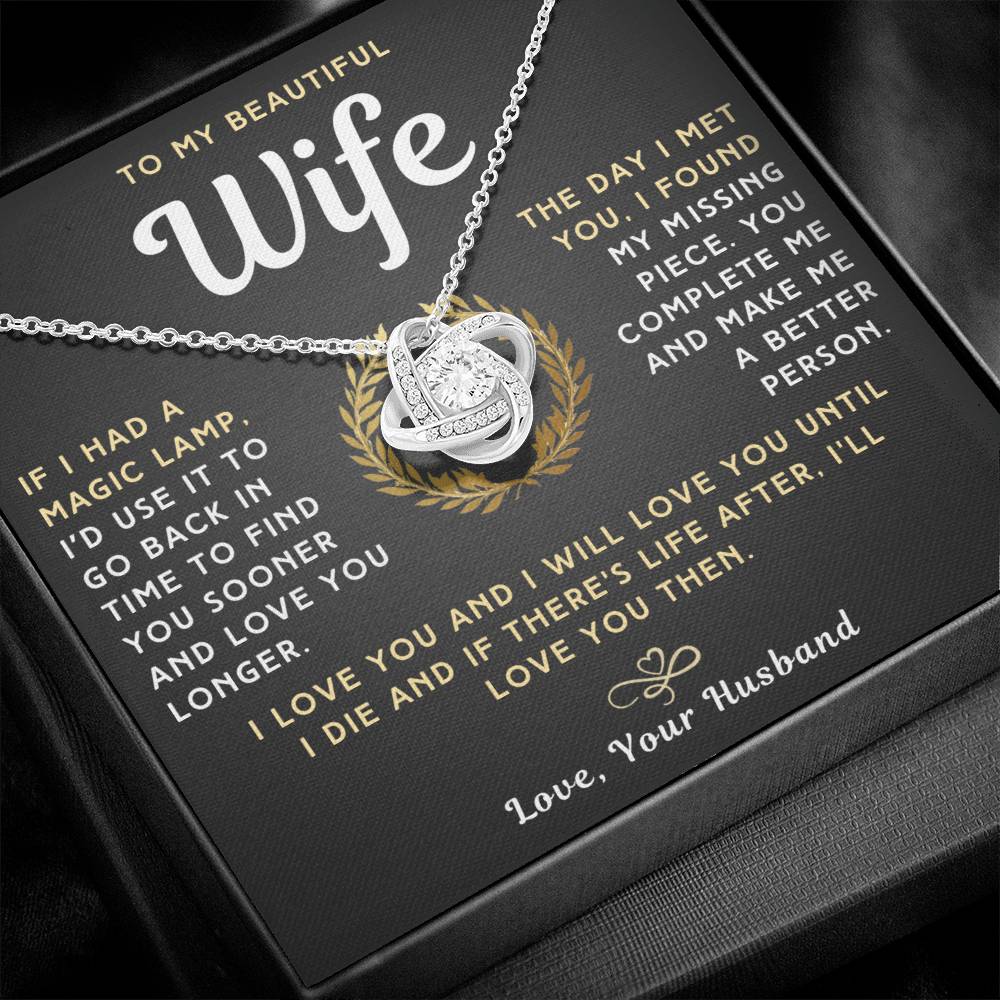 To My Beautiful Wife Necklace - If I had a magic lamp (189.lk.030-3)