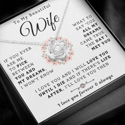 To My Beautiful Wife Necklace - Dreams Came True  (189.lk.029-1)