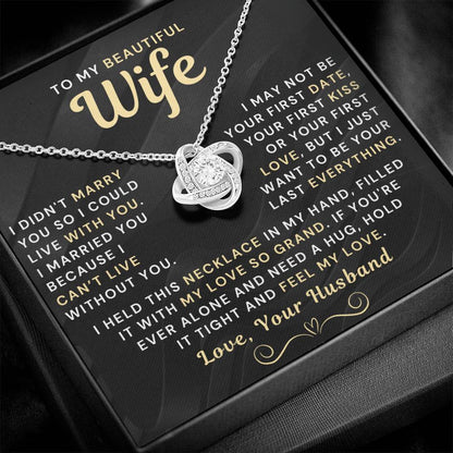 My Beautiful Wife Necklace - I Couldn't Live Without You (189.lk.006b.5.1.1)