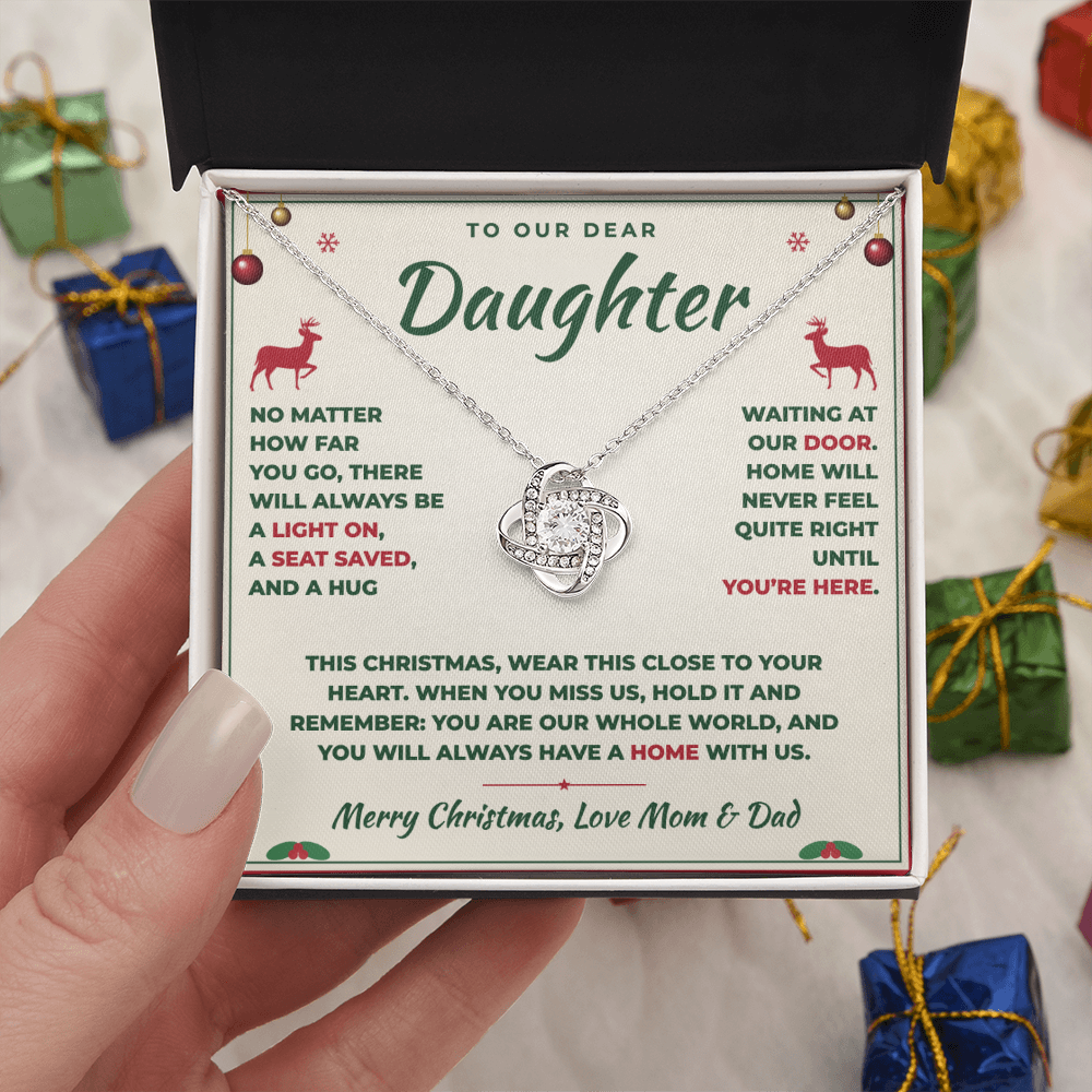 To Our Daughter Christmas Necklace From Mom & Dad – Always a Home With Us (md.home.1.lk)