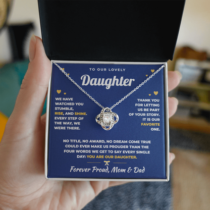 To Our Daughter Necklace From Mom & Dad – Forever Proud of You