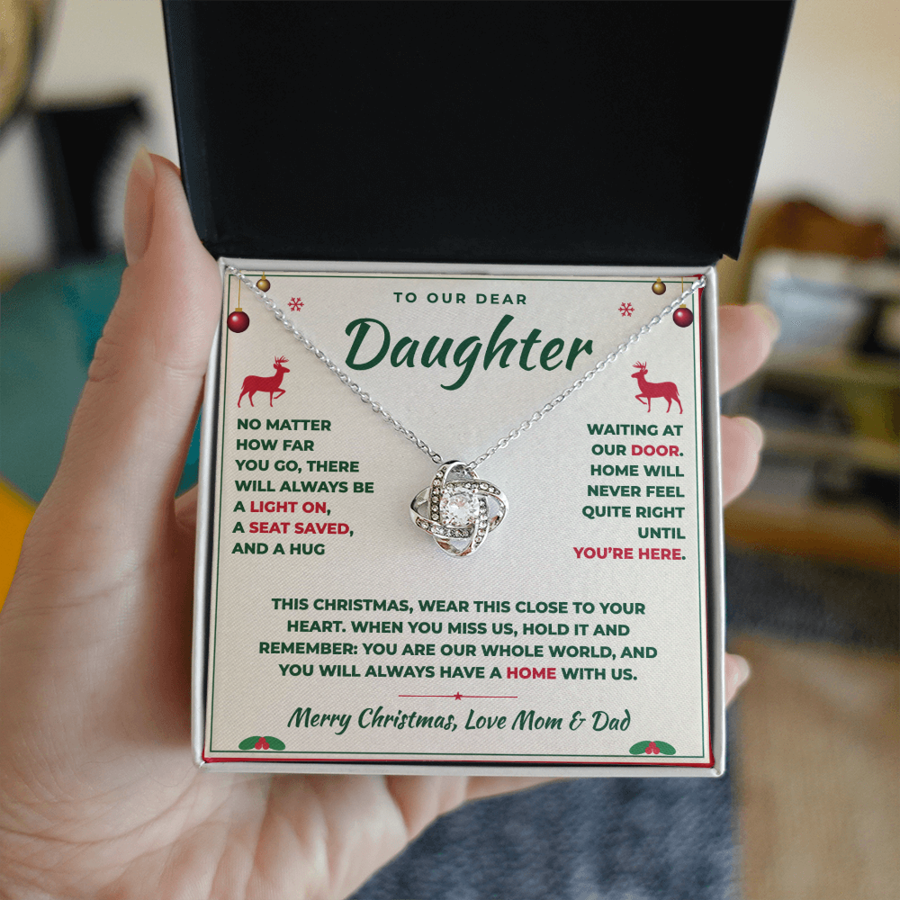 To Our Daughter Christmas Necklace From Mom & Dad – Always a Home With Us (md.home.1.lk)