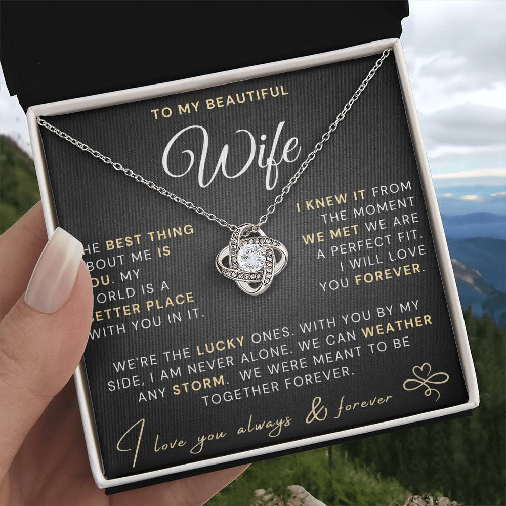 Wife or Soulmate Necklace - Best thing about me is you (189.lk.037p) Personalized