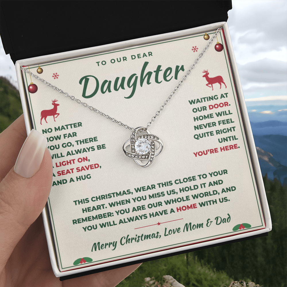 To Our Daughter Christmas Necklace From Mom & Dad – Always a Home With Us (md.home.1.lk)