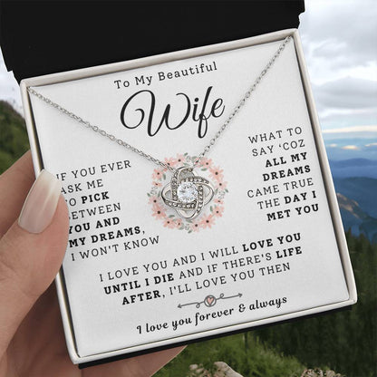 To My Beautiful Wife Necklace - Dreams Came True  (189.lk.029-1)