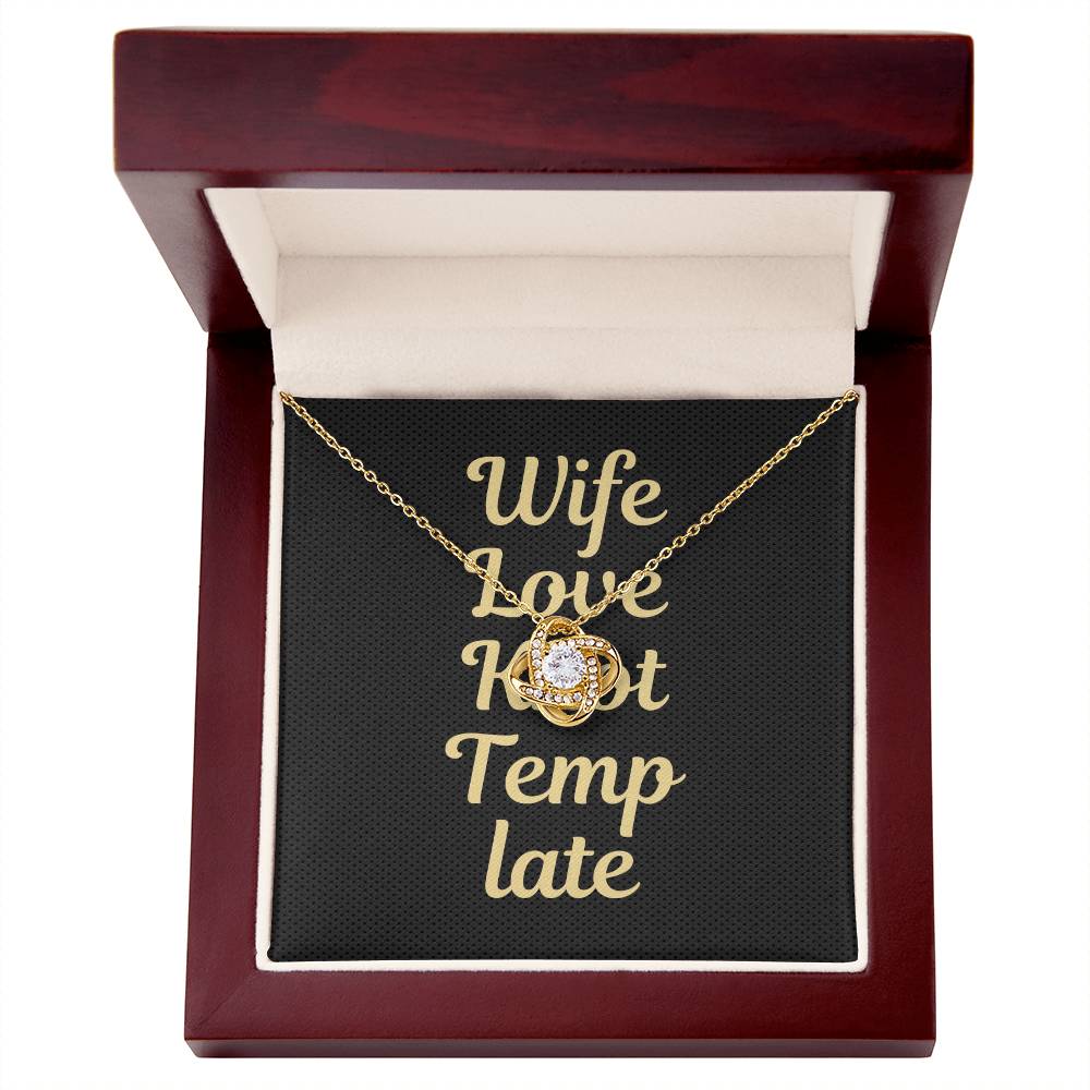 Wife Love Knot Necklace with Gold