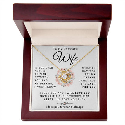 To My Beautiful Wife Necklace - Dreams Came True  (189.lk.029-1)