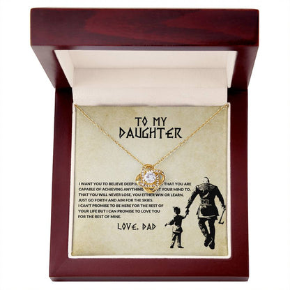 To My Daughter Love Dad Necklace (t25-dd-003)