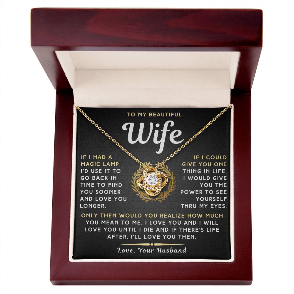To My Beautiful Wife Necklace - If I had a magic lamp (189.lk.030-4)