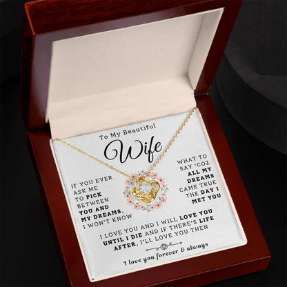 To My Beautiful Wife Necklace - Dreams Came True  (189.lk.029-1)