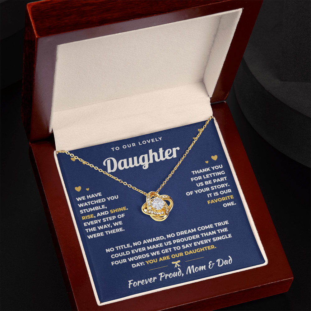 To Our Daughter Necklace From Mom & Dad – Forever Proud of You (md.proud.2.lk)