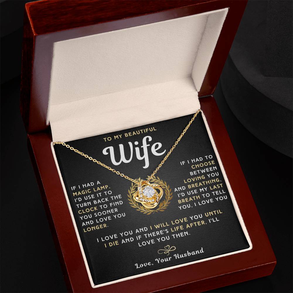 To My Beautiful Wife Necklace - If I had a magic lamp (189.lk.030-5)