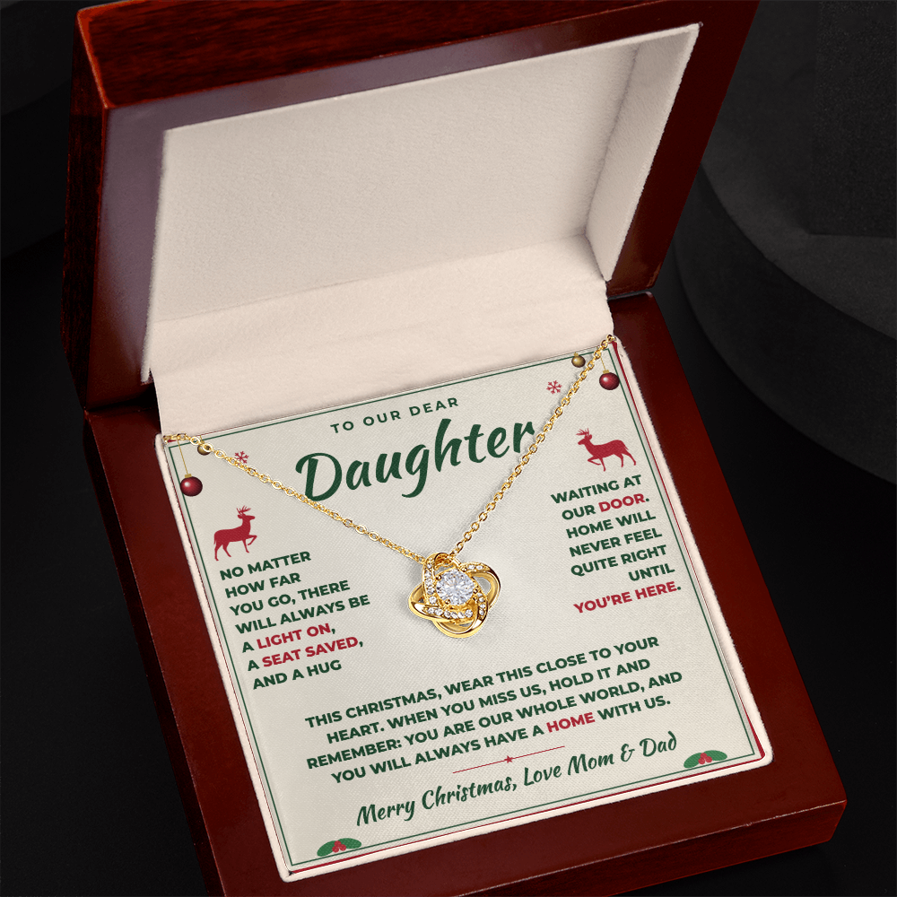 To Our Daughter Christmas Necklace From Mom & Dad – Always a Home With Us (md.home.1.lk)