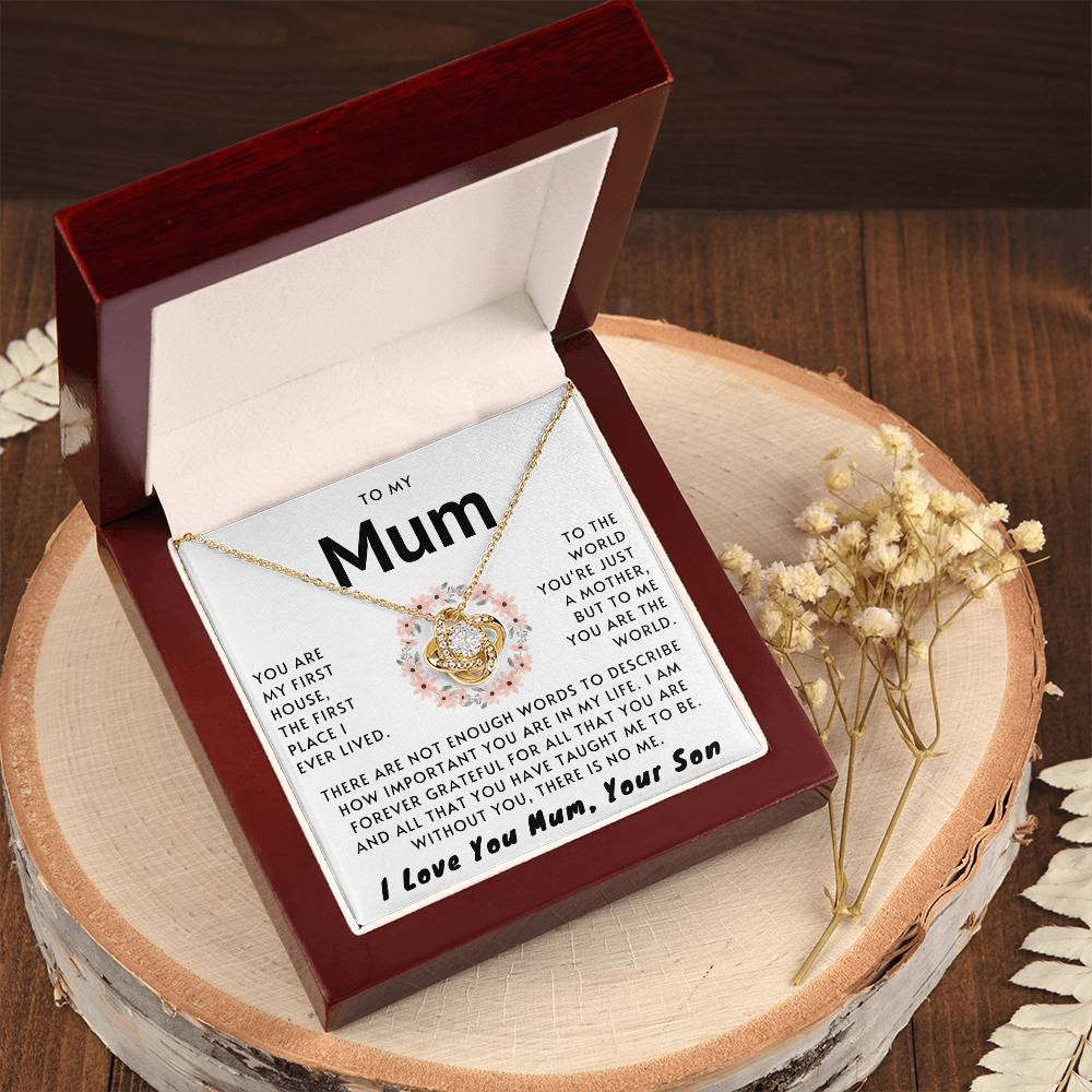 To My Mom You Are My First House Necklace (mu.4.lk)
