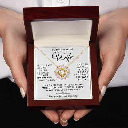 To My Beautiful Wife Necklace - Dreams Came True  (189.lk.029-1)
