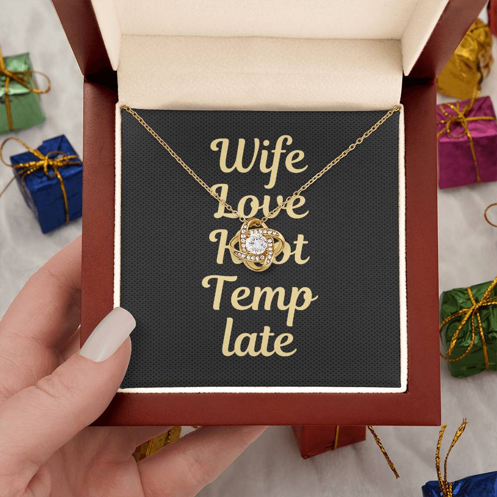 Wife Love Knot Necklace with Gold