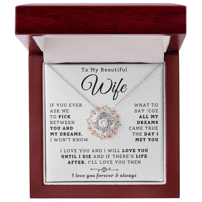 To My Beautiful Wife Necklace - Dreams Came True  (189.lk.029-1)