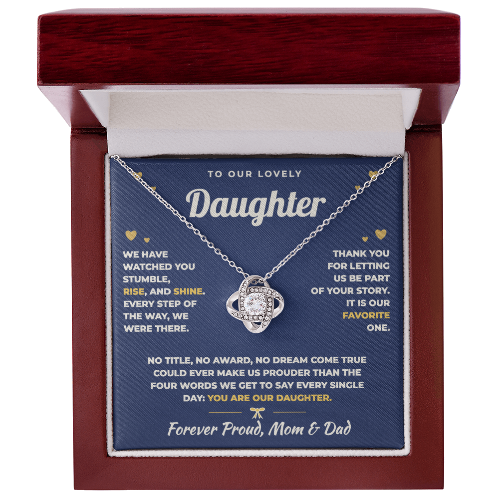To Our Daughter Necklace From Mom & Dad – Forever Proud of You (md.proud.2.lk)