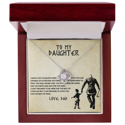 To My Daughter Love Dad Necklace (t25-dd-003)