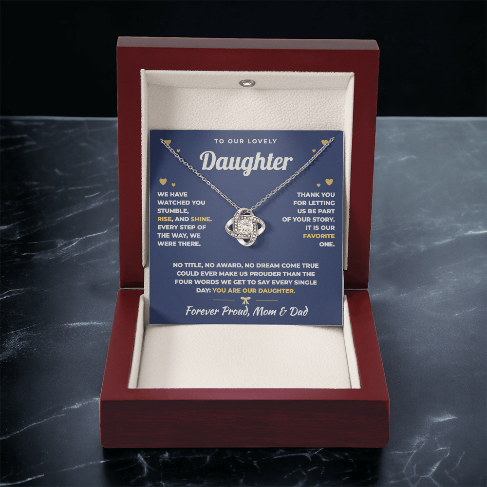 To Our Daughter Necklace From Mom & Dad – Forever Proud of You (md.proud.2.lk)