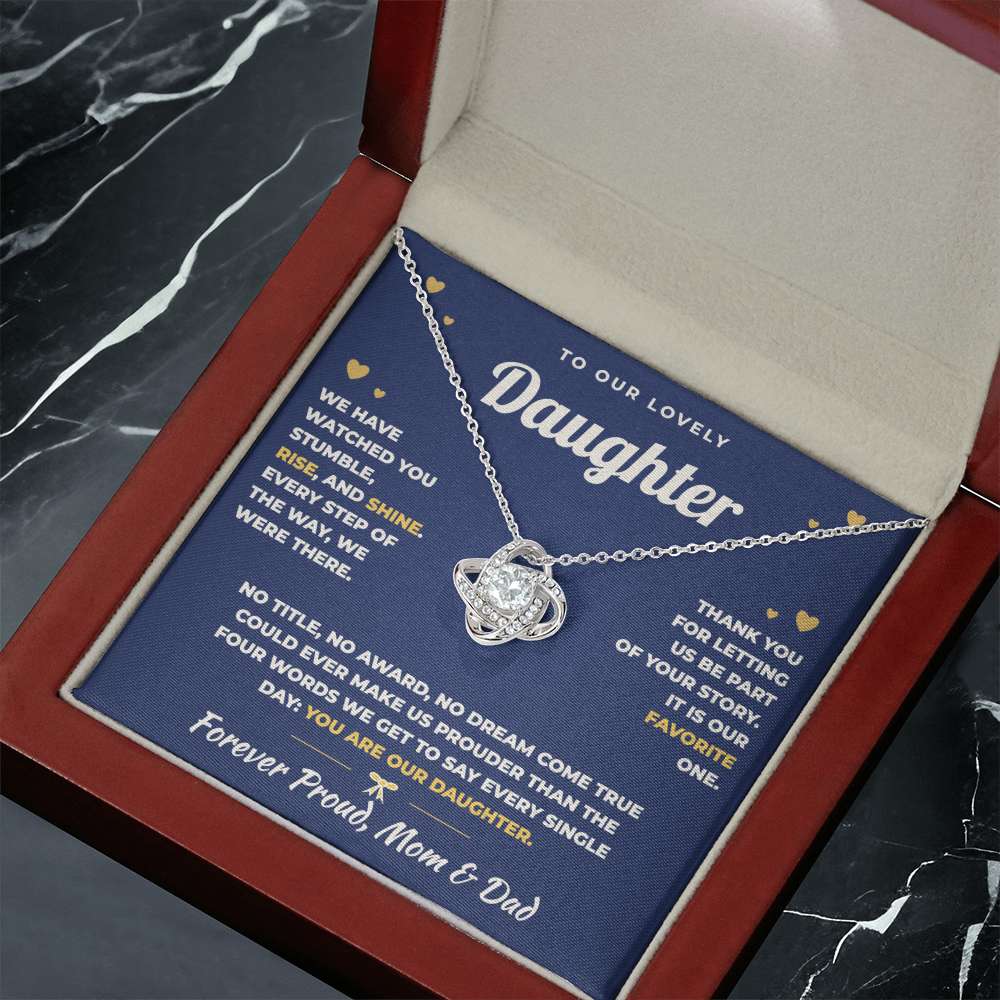 To Our Daughter Necklace From Mom & Dad – Forever Proud of You (md.proud.2.lk)