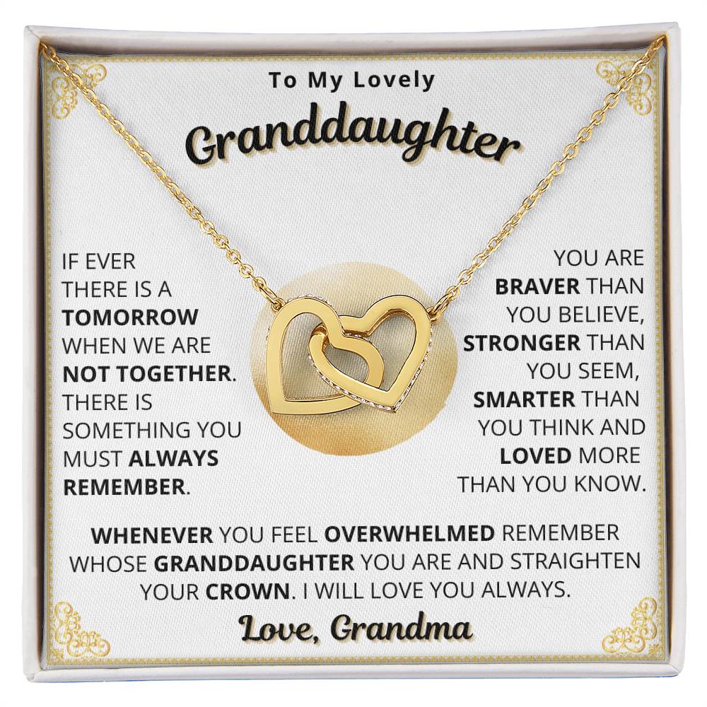 Lovely Granddaughter Necklace - Straighten Your Crown (mgd.103.ih)