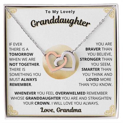 Lovely Granddaughter Necklace - Straighten Your Crown (mgd.103.ih)