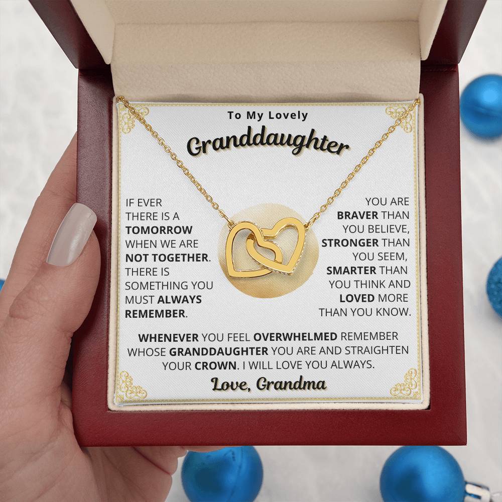 Lovely Granddaughter Necklace - Straighten Your Crown (mgd.103.ih)