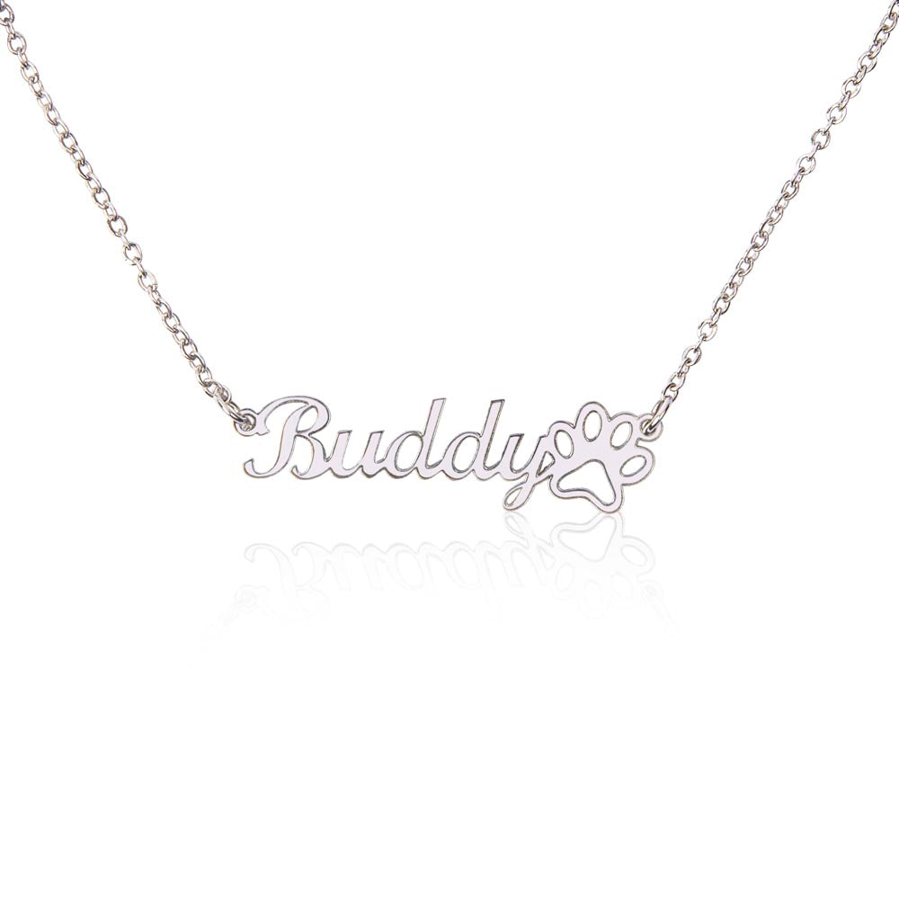Dog Mom Name Necklace (dm.1.nn)