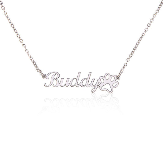 Dog Mom Name Necklace (dm.1.nn)