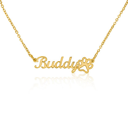 Dog Mom Name Necklace (dm.1.nn)