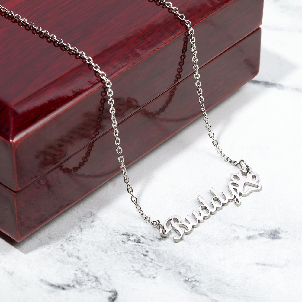 Dog Mom Name Necklace (dm.1.nn)