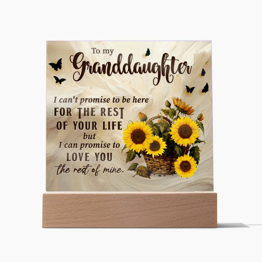 Granddaughter love you for the rest of my life Acrylic Square Plaque (d.005.acq)