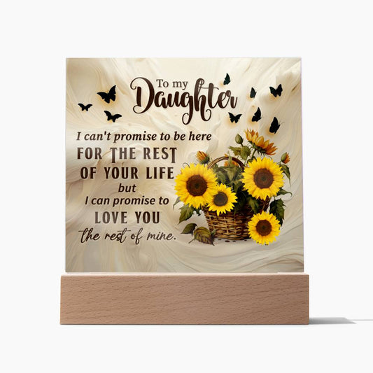 Daughter love you for the rest of my life Acrylic Square Plaque (d.005.acq)