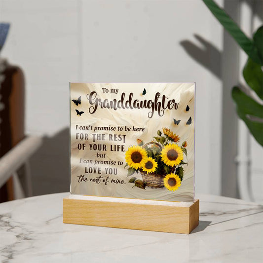 Granddaughter love you for the rest of my life Acrylic Square Plaque (d.005.acq)