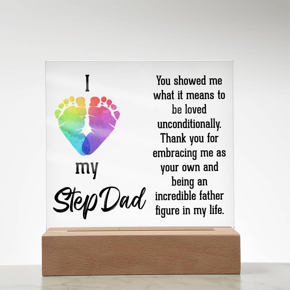 I Love My Step Dad  Acrylic Square Design (sd.2.acq)