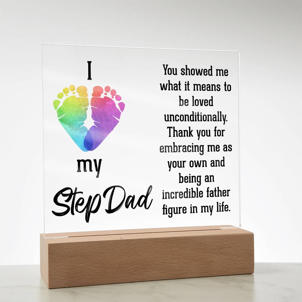 I Love My Step Dad  Acrylic Square Design (sd.2.acq)