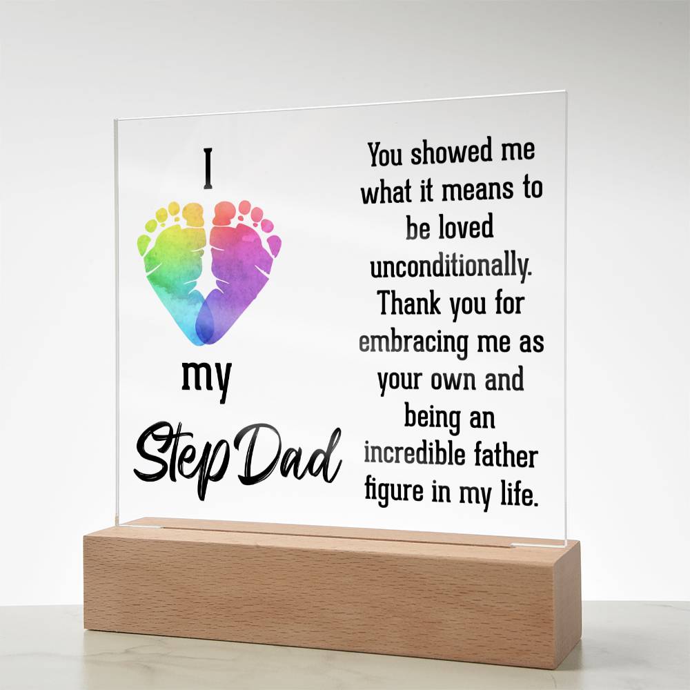 I Love My Step Dad  Acrylic Square Design (sd.2.acq)